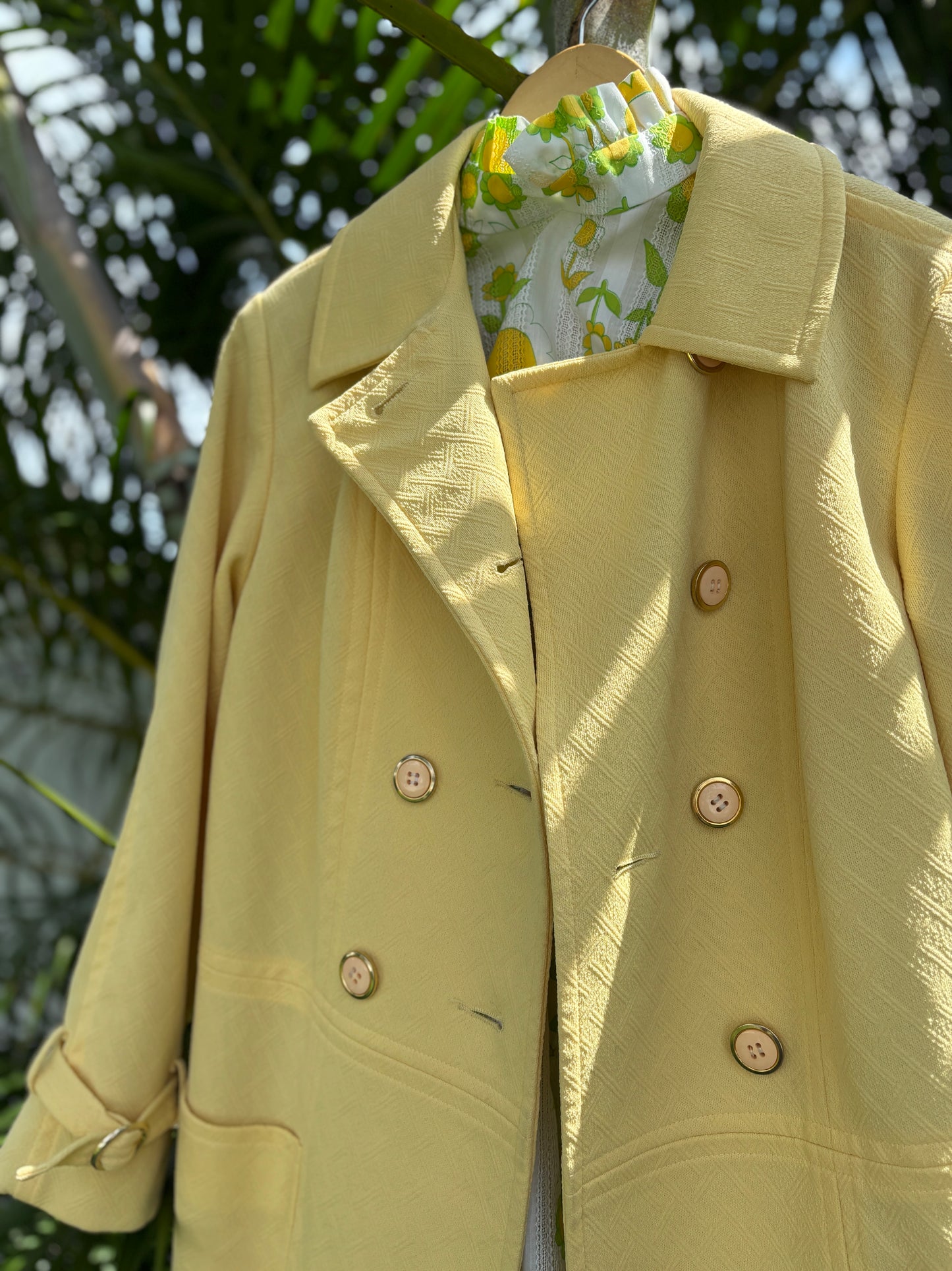 Yellow Mod Coat, 1960s Coat from Japan
