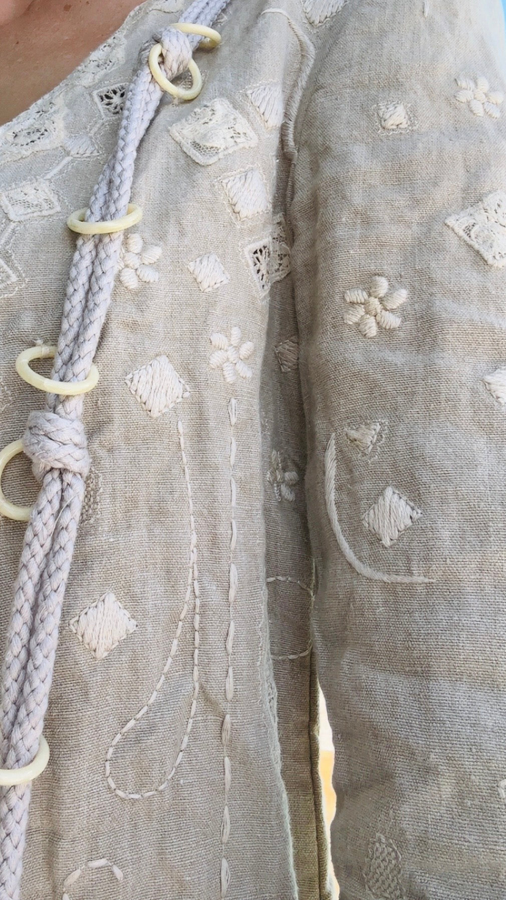 Moschino Linen 90s Boho Jacket