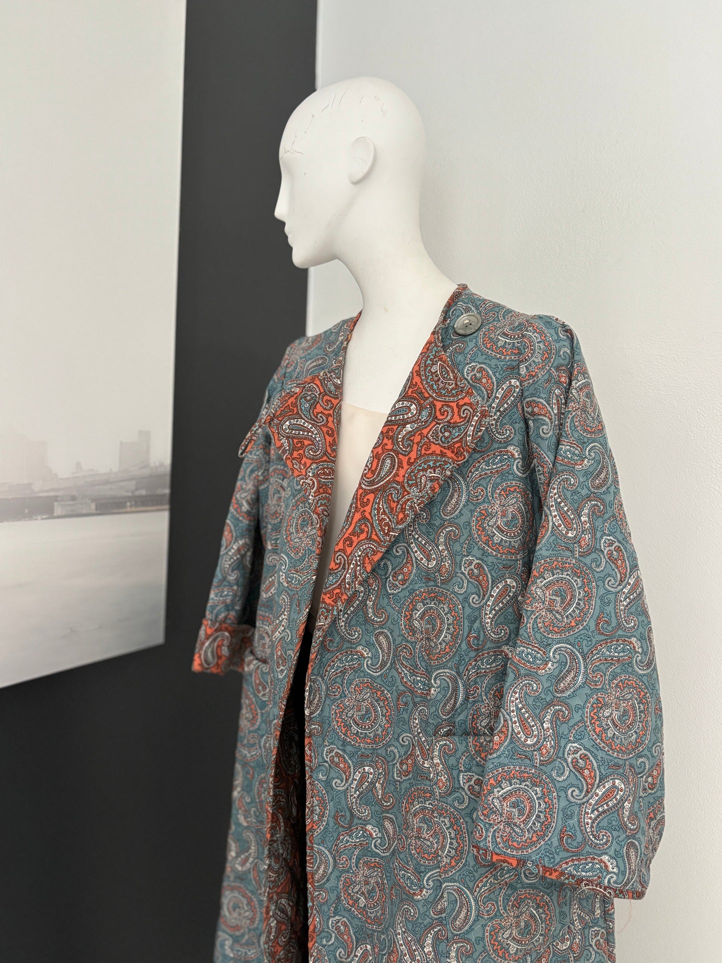 1970s Quilted Paisley Jacket Robe