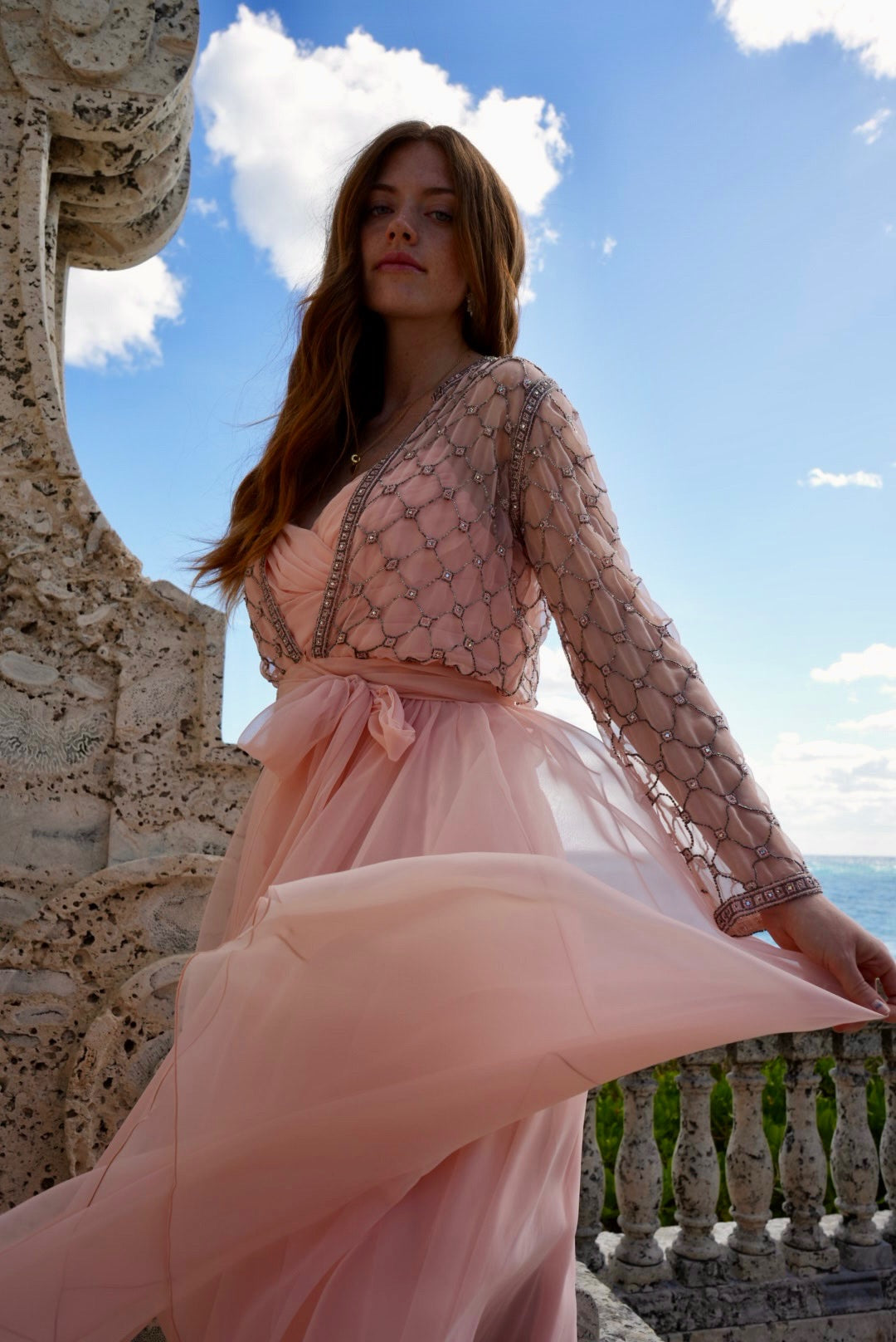 Cinderella 1970s Ballgown with beaded jacket