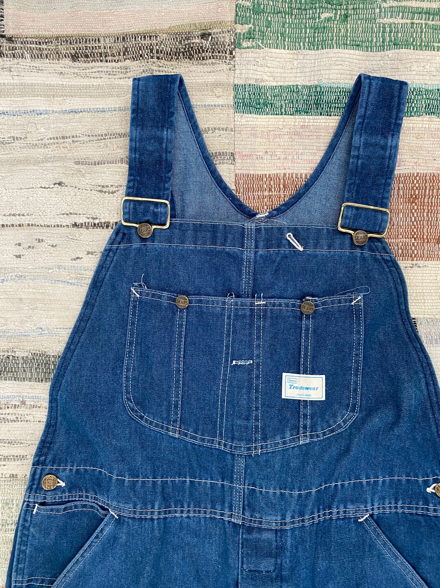 Load image into Gallery viewer, Classic 80s Tradewear Overalls, 38” Waist, American Workwear

