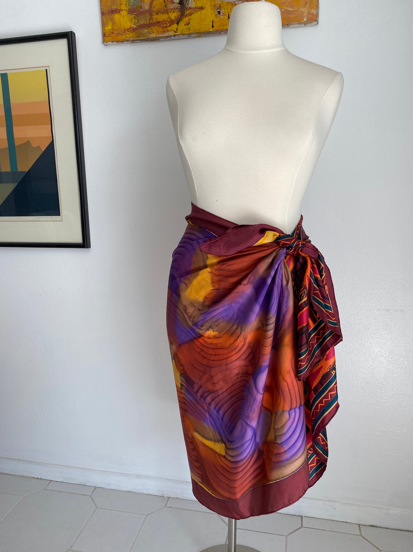 Custom upcycled silk sarong