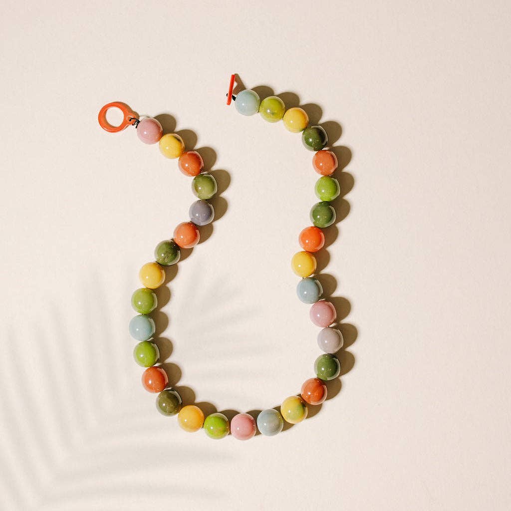 Smoky Rainbow Gumball Necklace