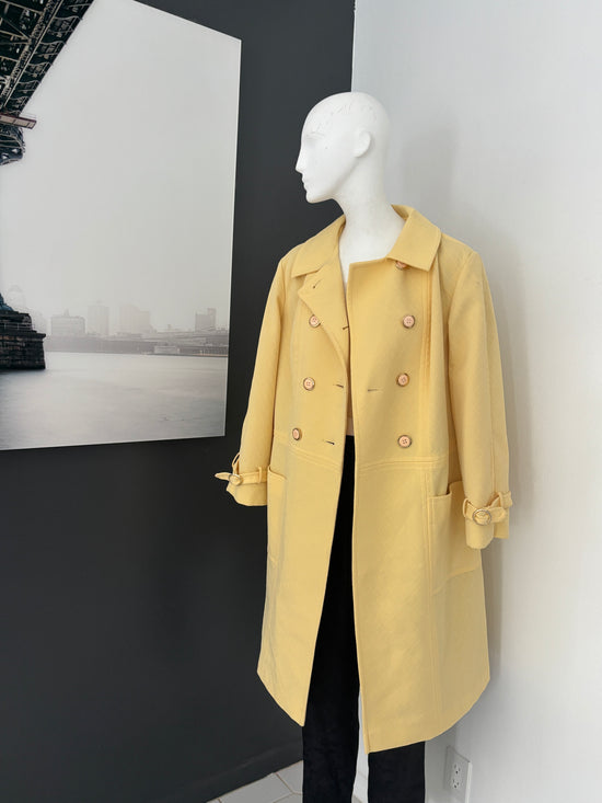 Yellow mod coat 1960s coat 