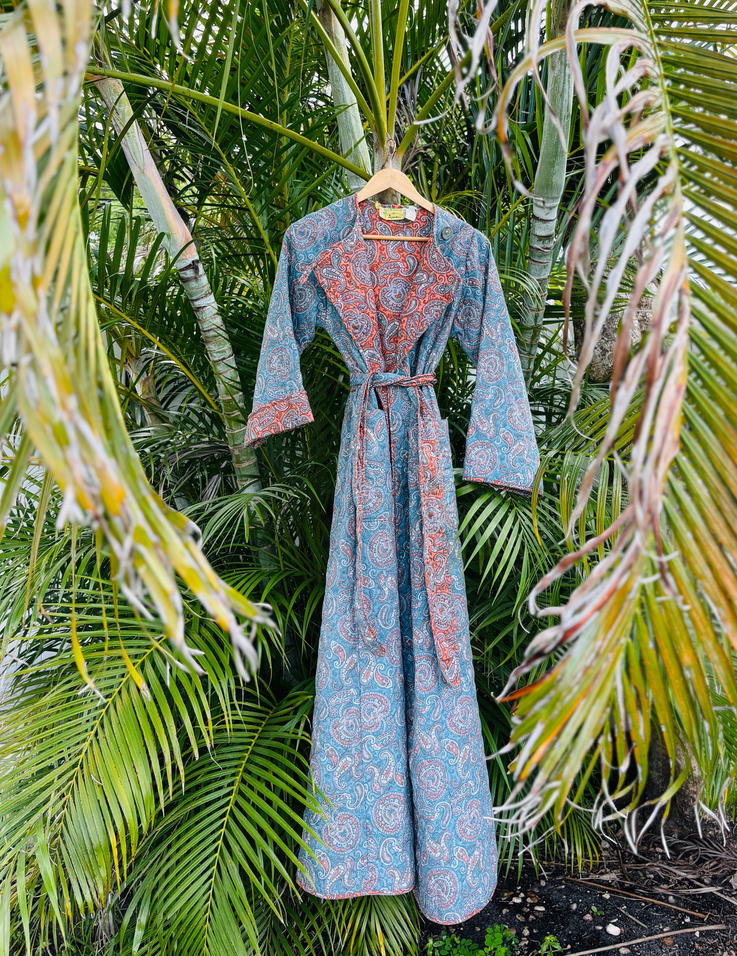 1970s Quilted Paisley Jacket Robe