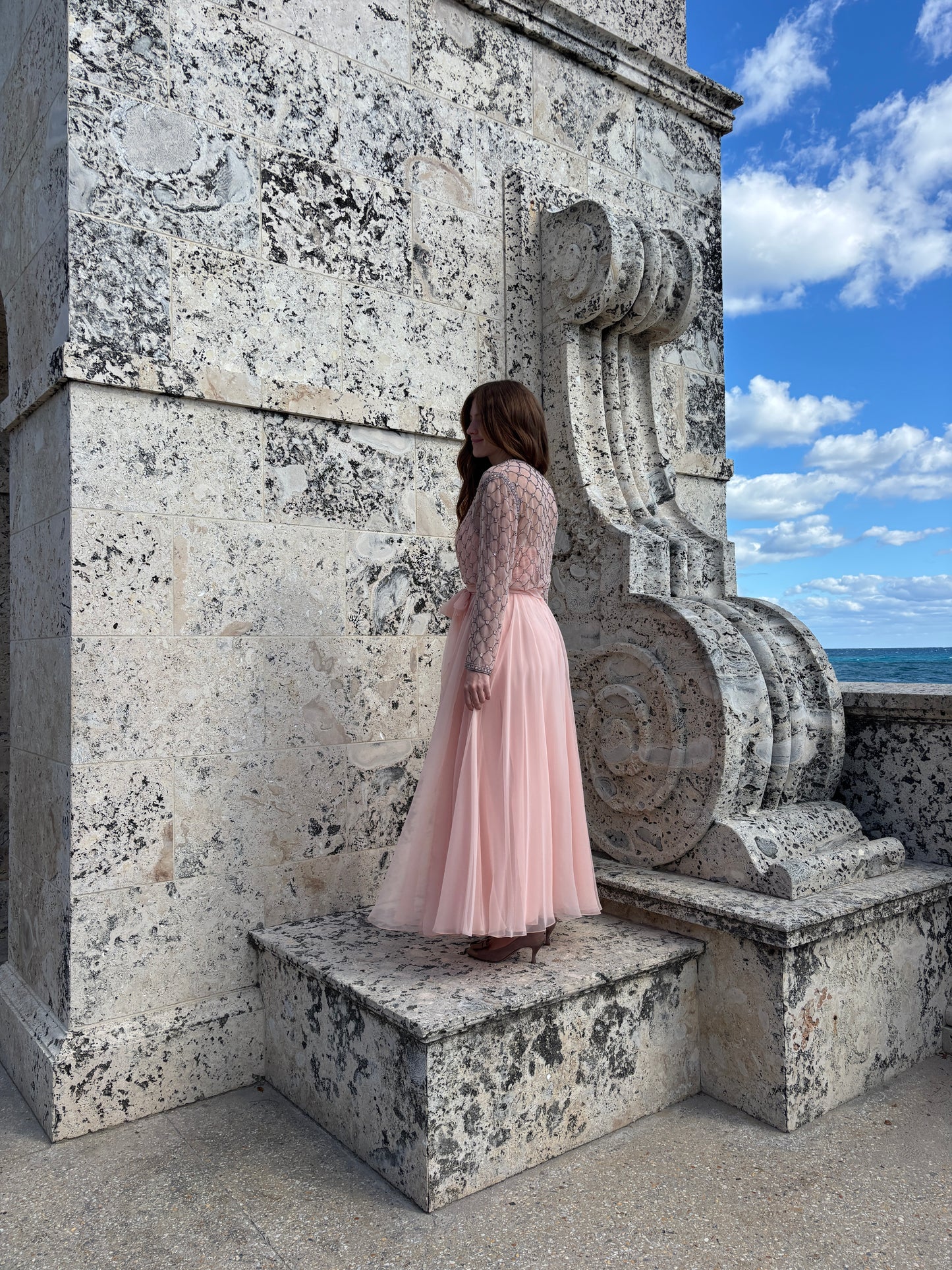 Cinderella 1970s Ballgown with beaded jacket