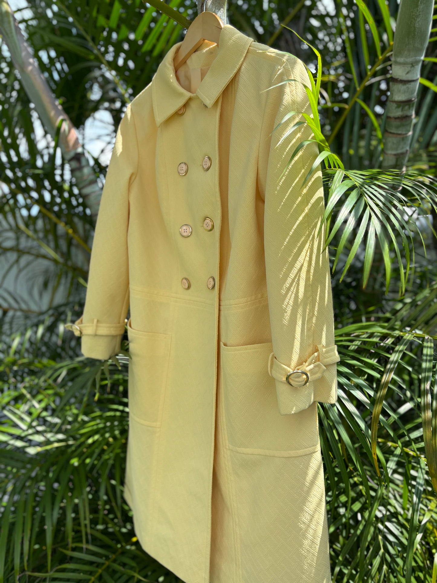 Yellow Mod Coat, 1960s Coat from Japan