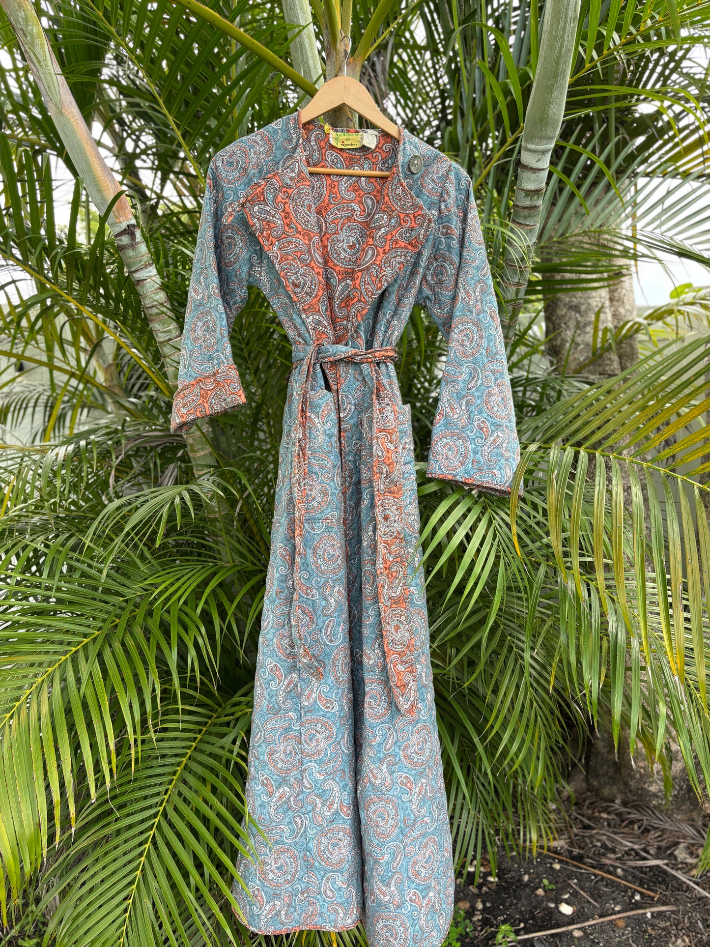 1970s Quilted Paisley Jacket Robe