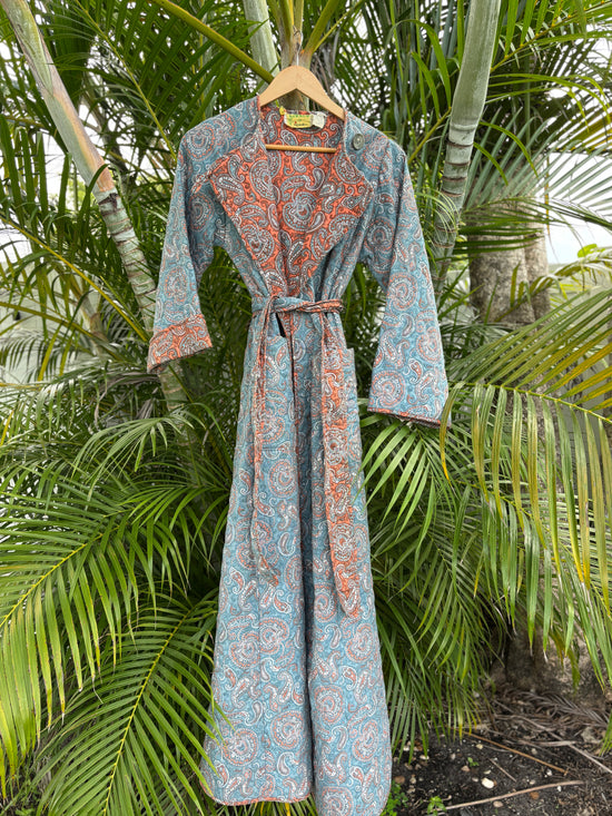 1970s Quilted Paisley Jacket Robe