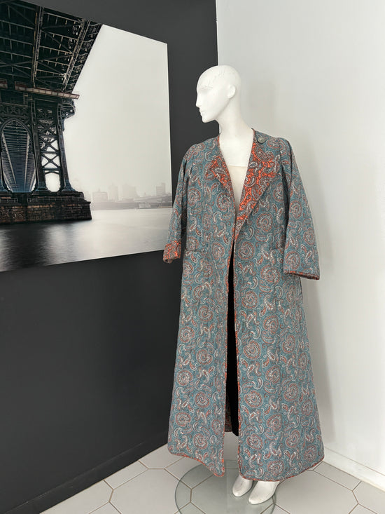 1970s Quilted Paisley Jacket Robe