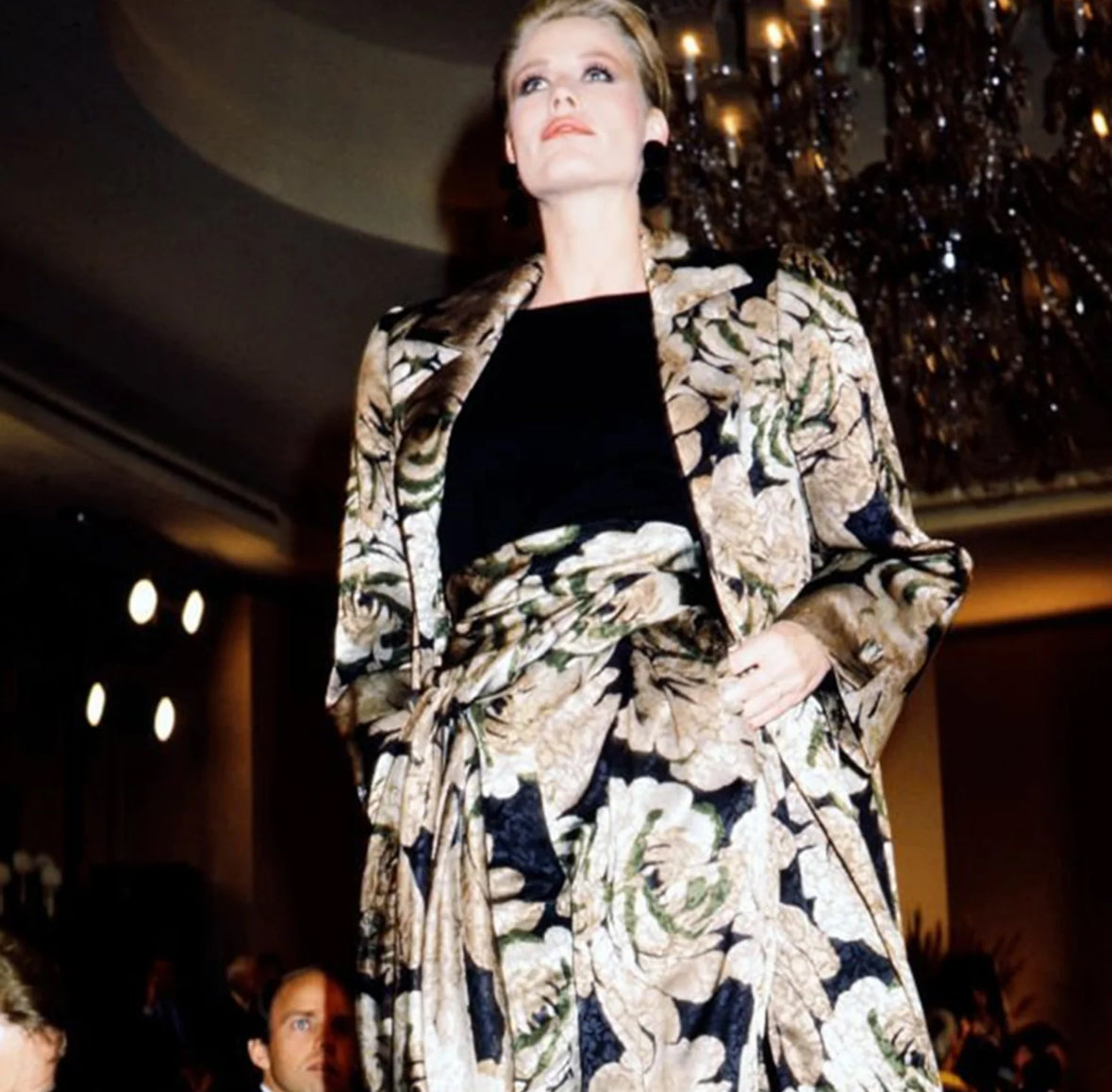 Bill Blass 1980s Silk Paisley Coat – Worn by Iman on the Runway