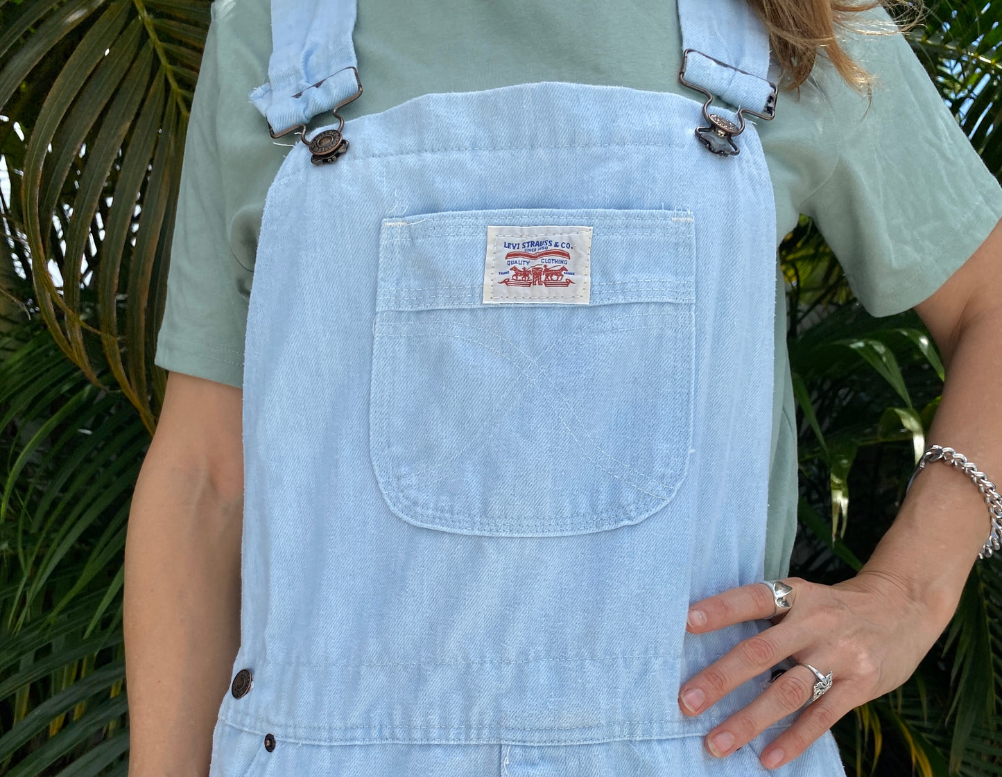 Perfect Light Blue Wash 90s Levis Overalls