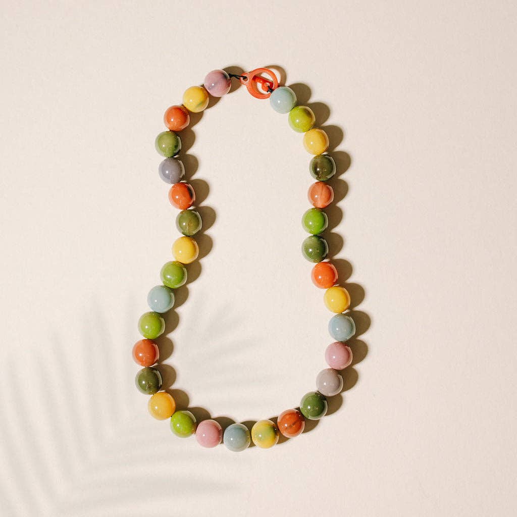 Smoky Rainbow Gumball Necklace