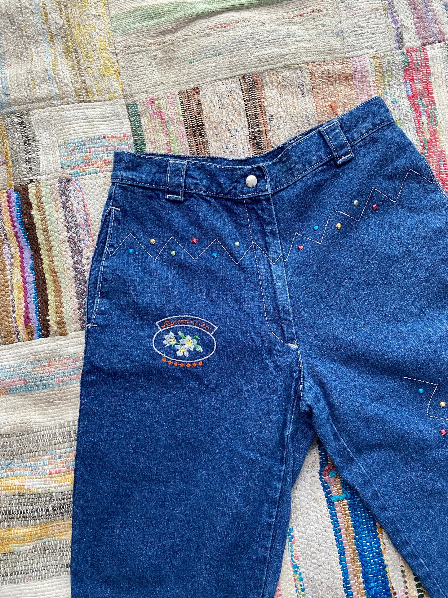 Wampum  Be-Dazzeled 80s Jeans, 26 Waist