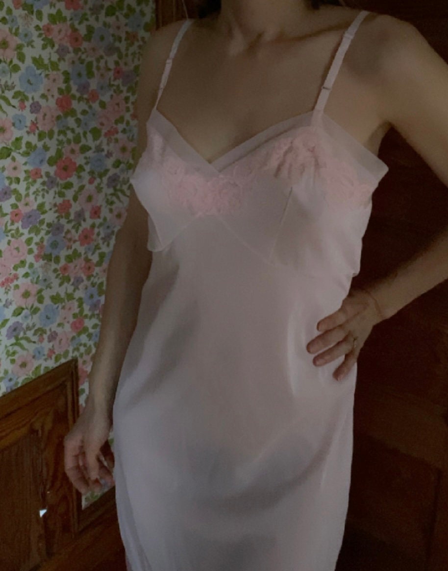 Pink slip by Wosley of England, Bust 38", Gift for Bride, Size Small, Wedding Night Lingerie, Pink Vintage Slip