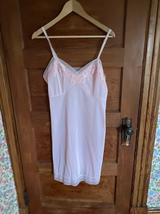 Pink slip by Wosley of England, Bust 38", Gift for Bride, Size Small, Wedding Night Lingerie, Pink Vintage Slip
