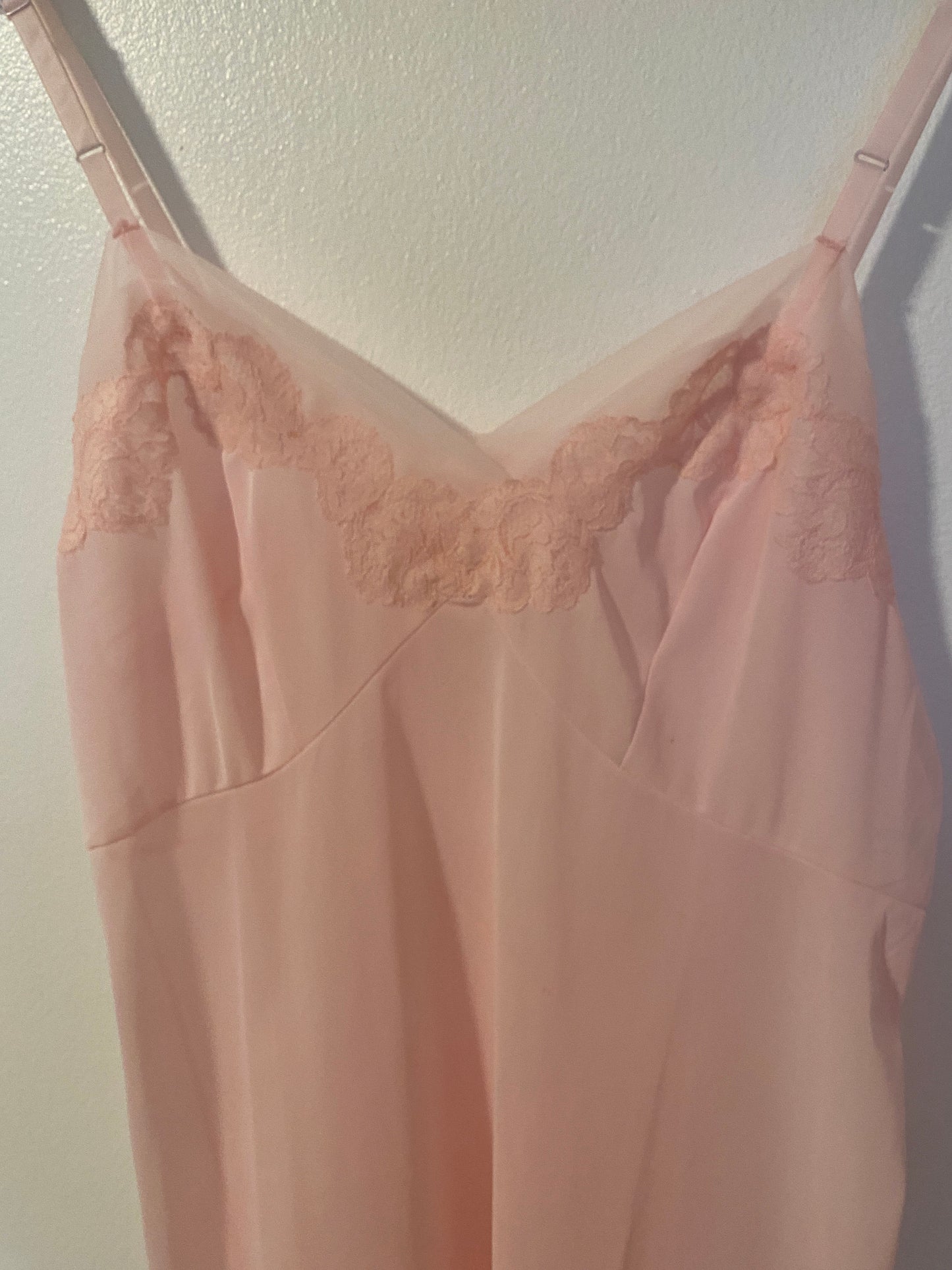 Pink slip by Wosley of England, Bust 38", Gift for Bride, Size Small, Wedding Night Lingerie, Pink Vintage Slip
