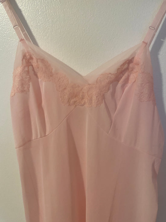 Pink slip by Wosley of England, Bust 38", Gift for Bride, Size Small, Wedding Night Lingerie, Pink Vintage Slip