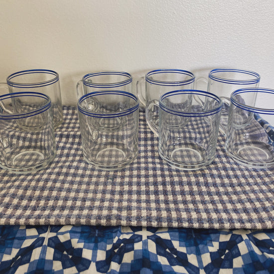 Rare set of Arcoroc Coffee Mugs from France, Set of 10