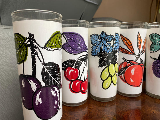 Elliot Set of 8,  1950s Highball / Juice Glasses