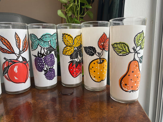 Elliot Set of 8,  1950s Highball / Juice Glasses