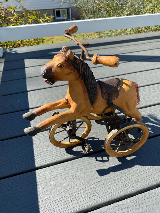Antique Tricycle Horse Toy