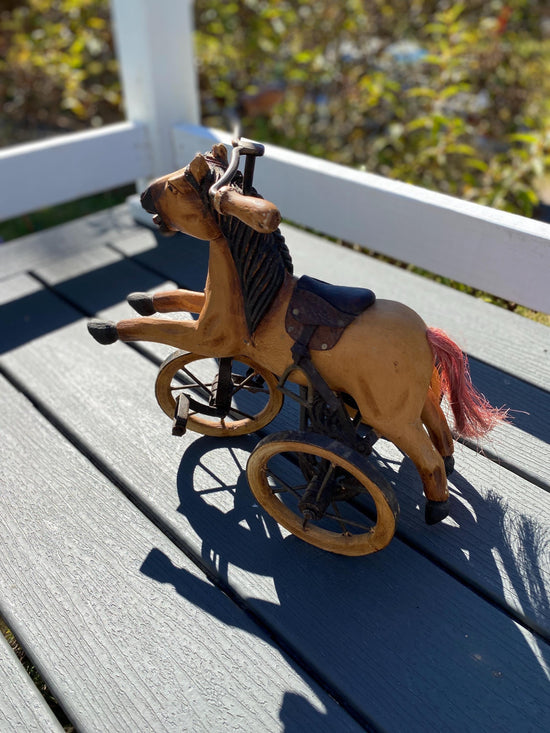 Antique Tricycle Horse Toy