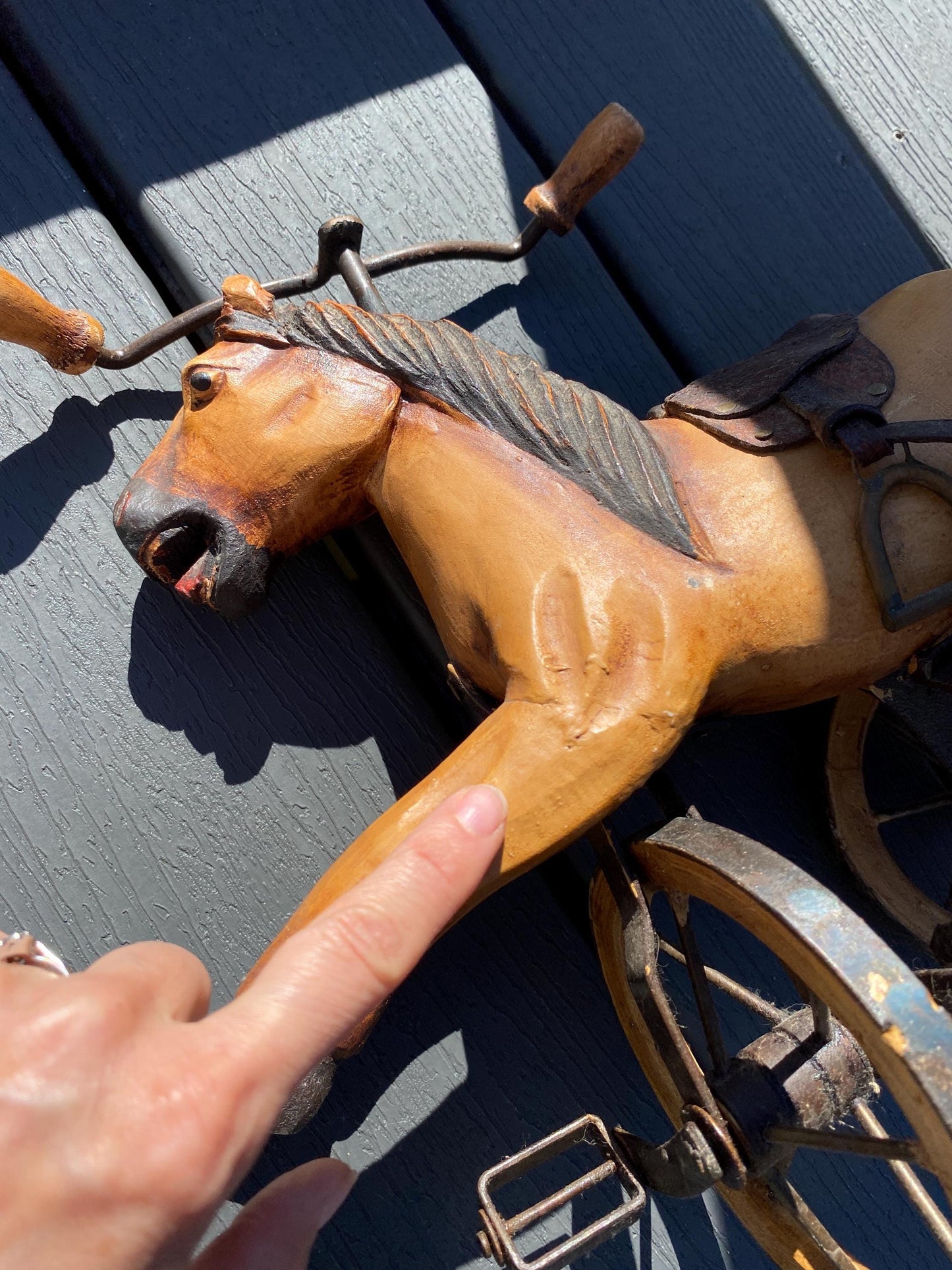Antique Tricycle Horse Toy