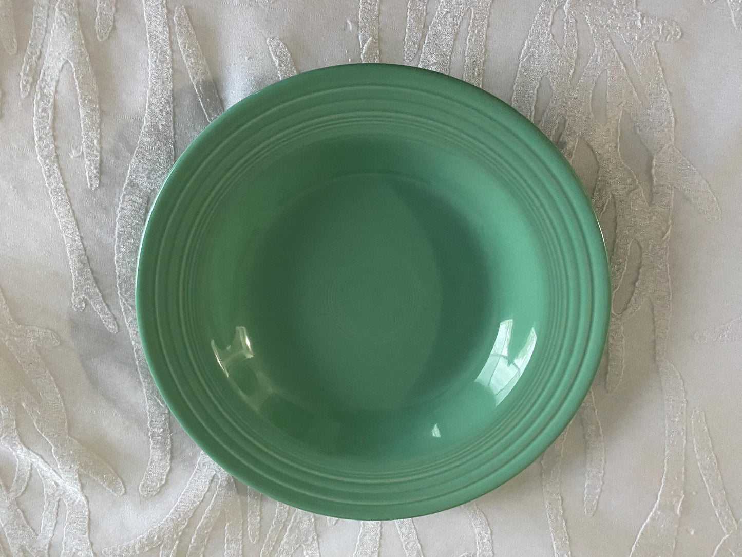 Green Fiestaware Bowl with Rim, Vintage Fiestaware, 2001 Fiestaware