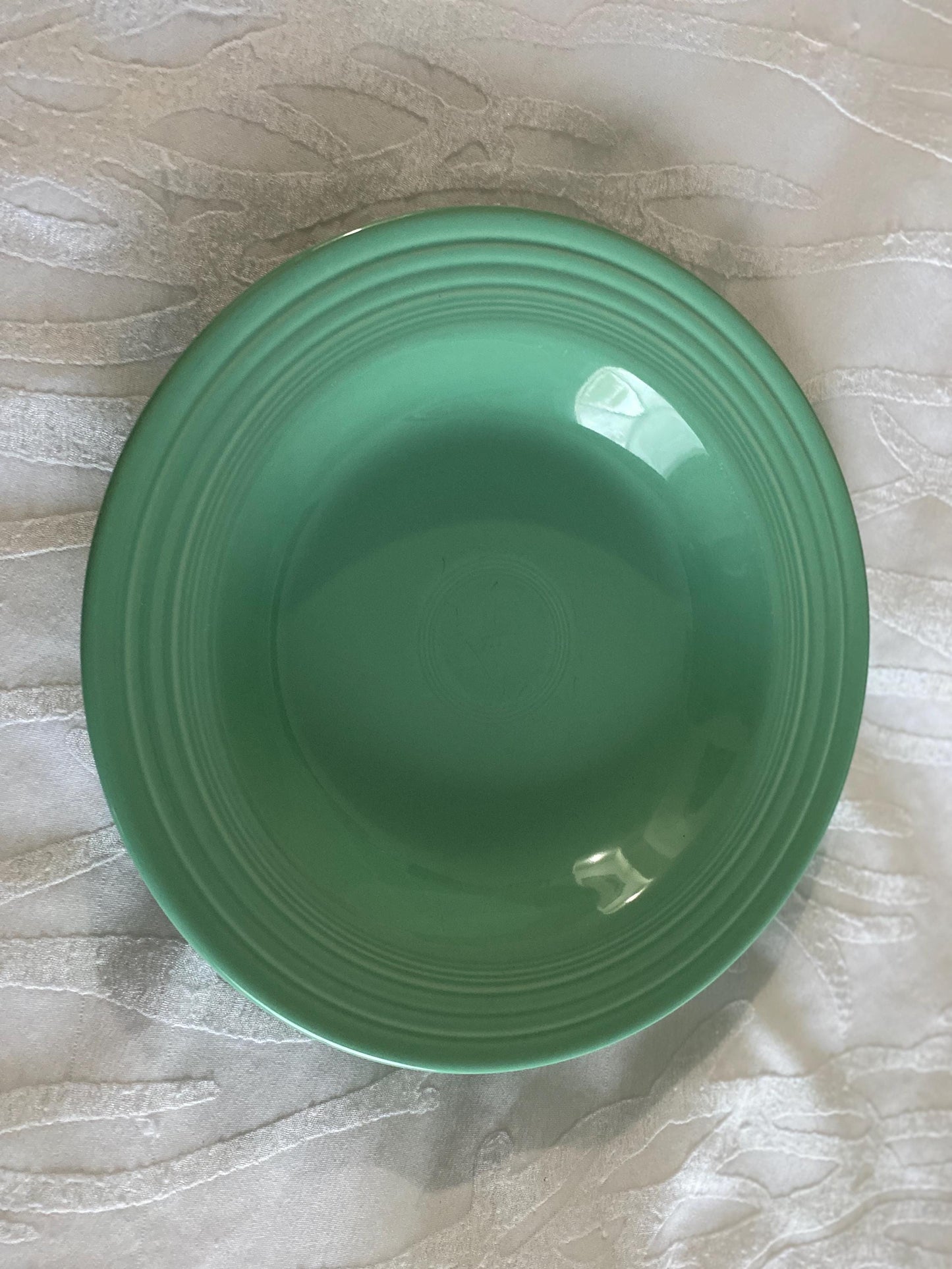 Green Fiestaware Bowl with Rim, Vintage Fiestaware, 2001 Fiestaware