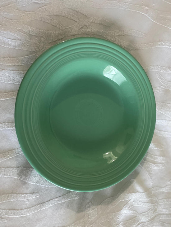 Green Fiestaware Bowl with Rim, Vintage Fiestaware, 2001 Fiestaware
