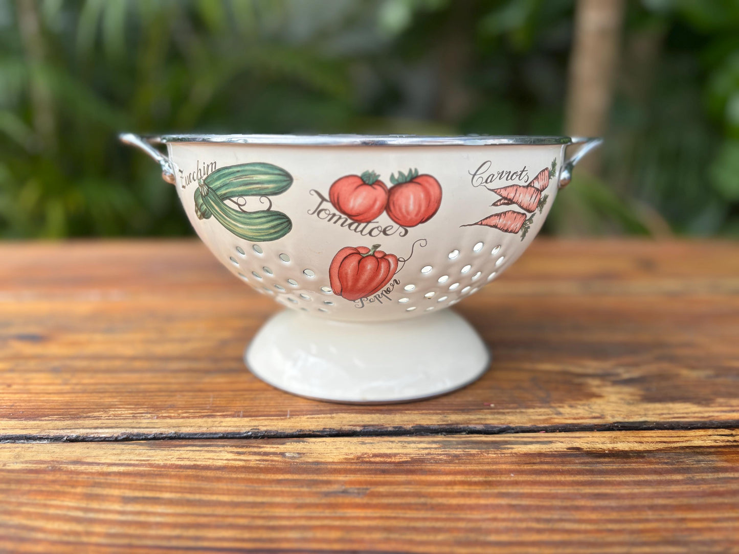 1970s  Vegetable Strainer & Appetizer Tray Set Retro Kitchenware, Vintage Serving Tray, Mid Century Kitchen Decor