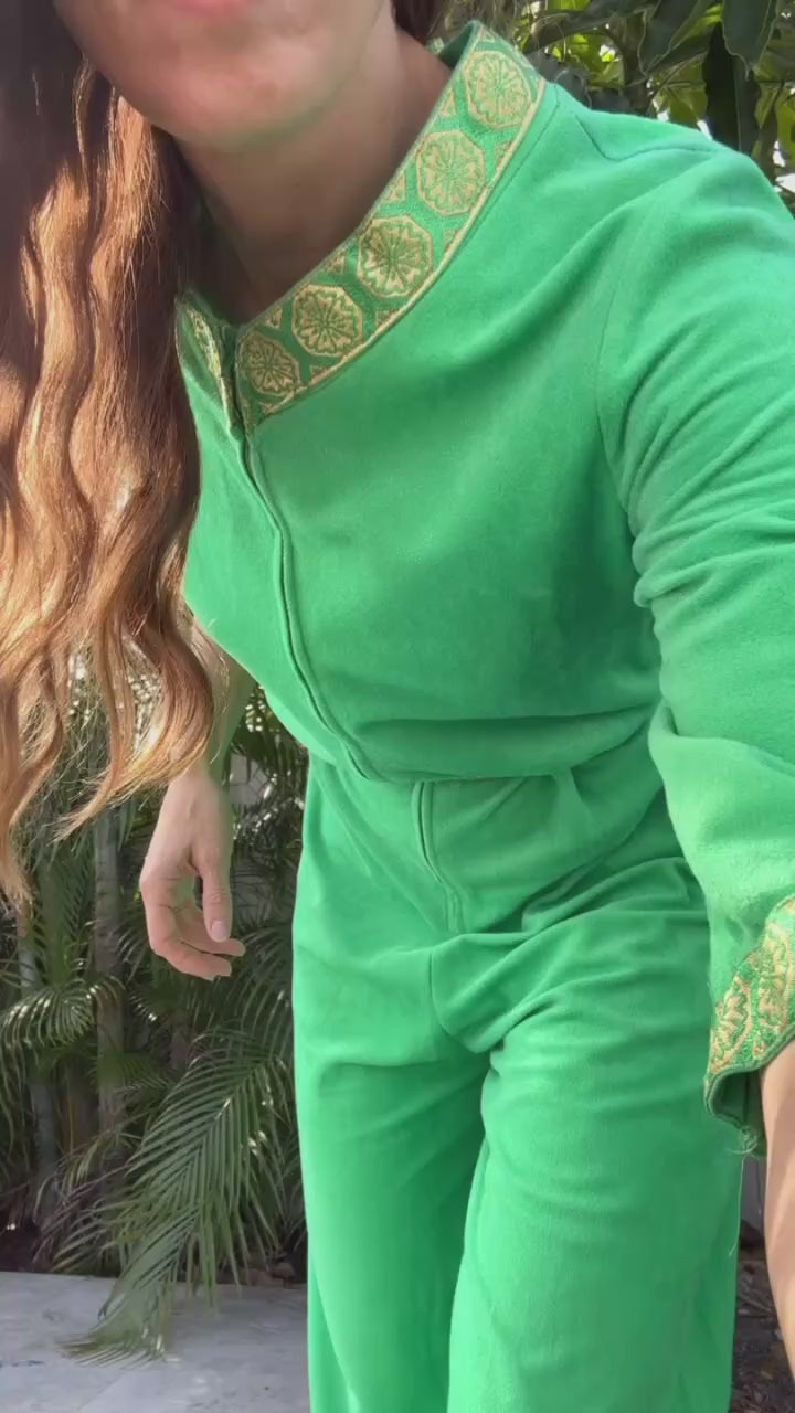 green romper 