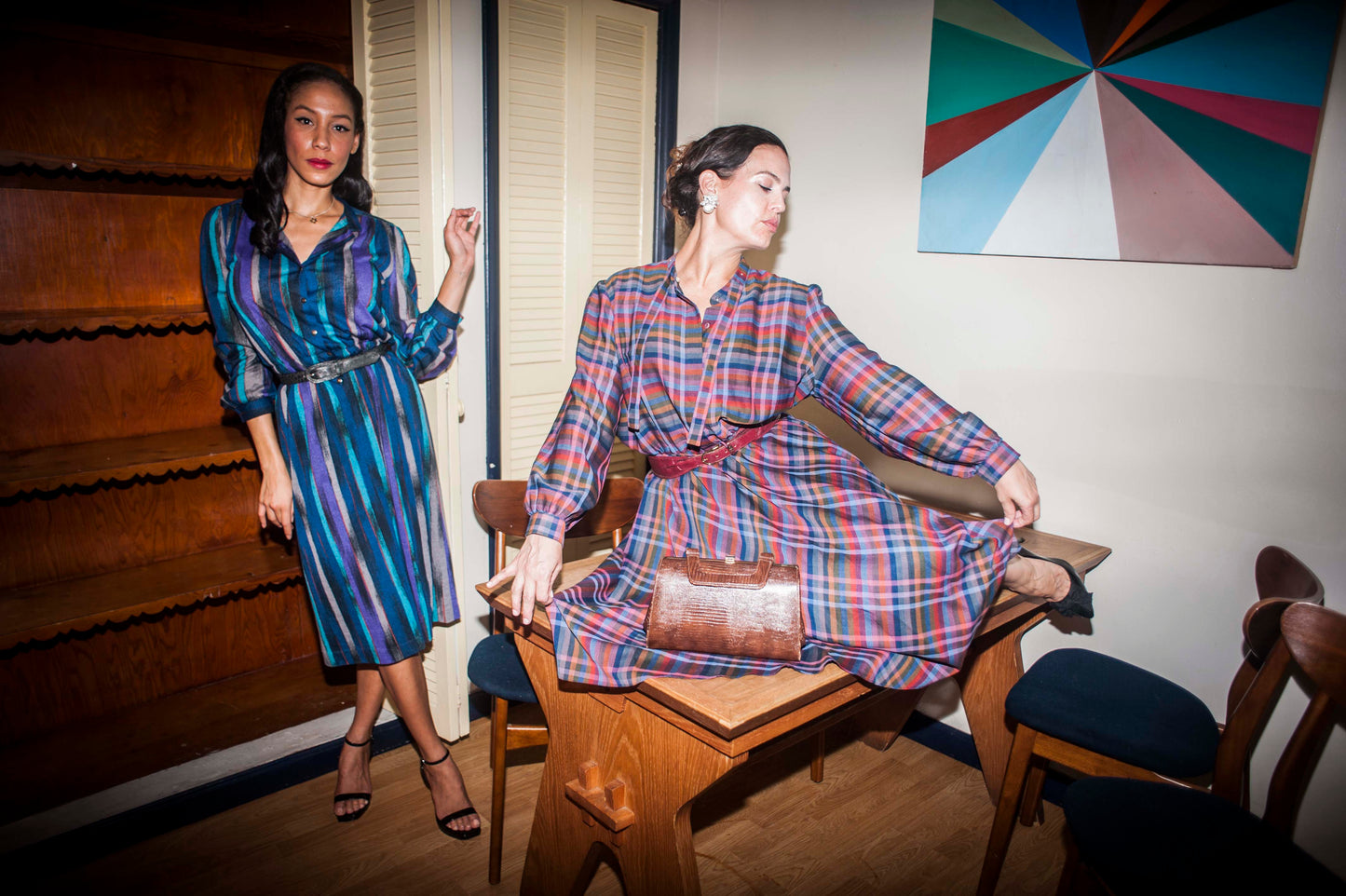 70s plaid dress clearance