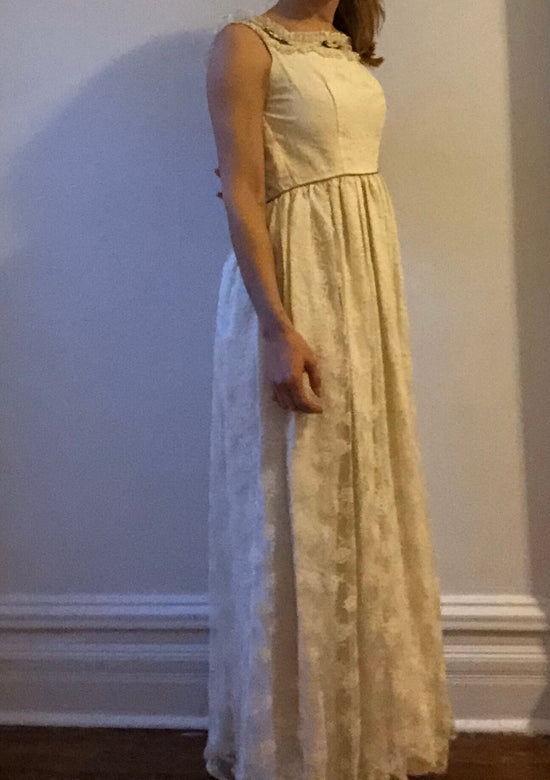 1960s Elegant Evening/Wedding Dress, Size XS