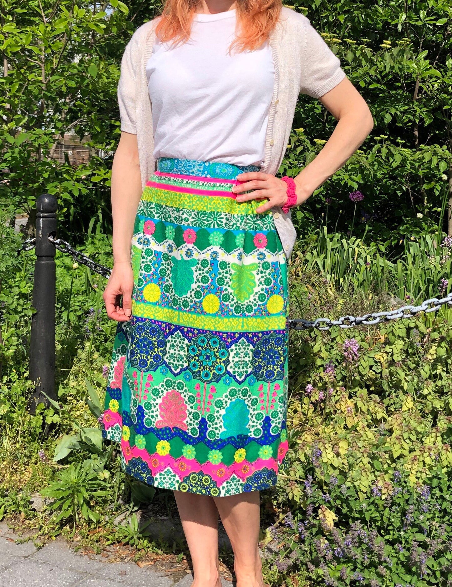 Neon patterned skirt hot sale