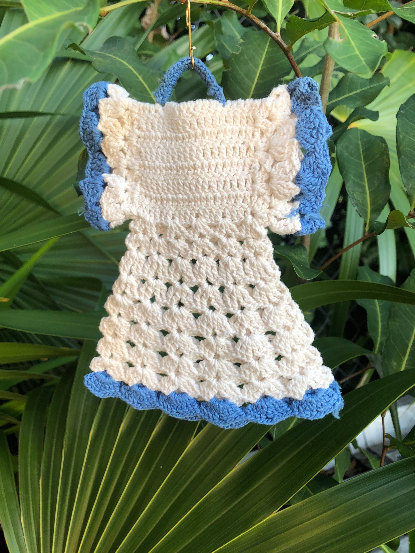 Set of 2 Crocheted Dress Ornaments