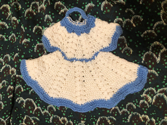Set of 2 Crocheted Dress Ornaments
