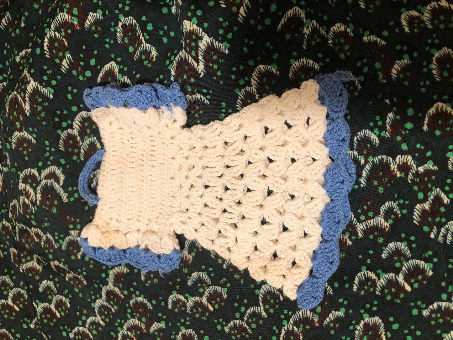 Set of 2 Crocheted Dress Ornaments