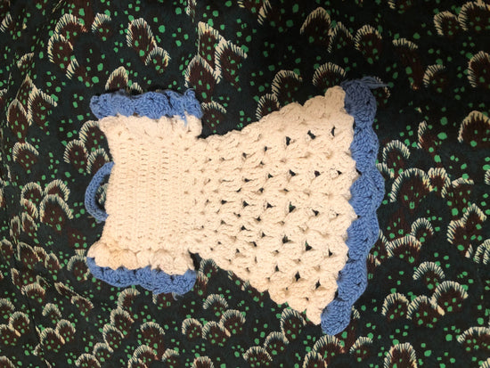 Set of 2 Crocheted Dress Ornaments