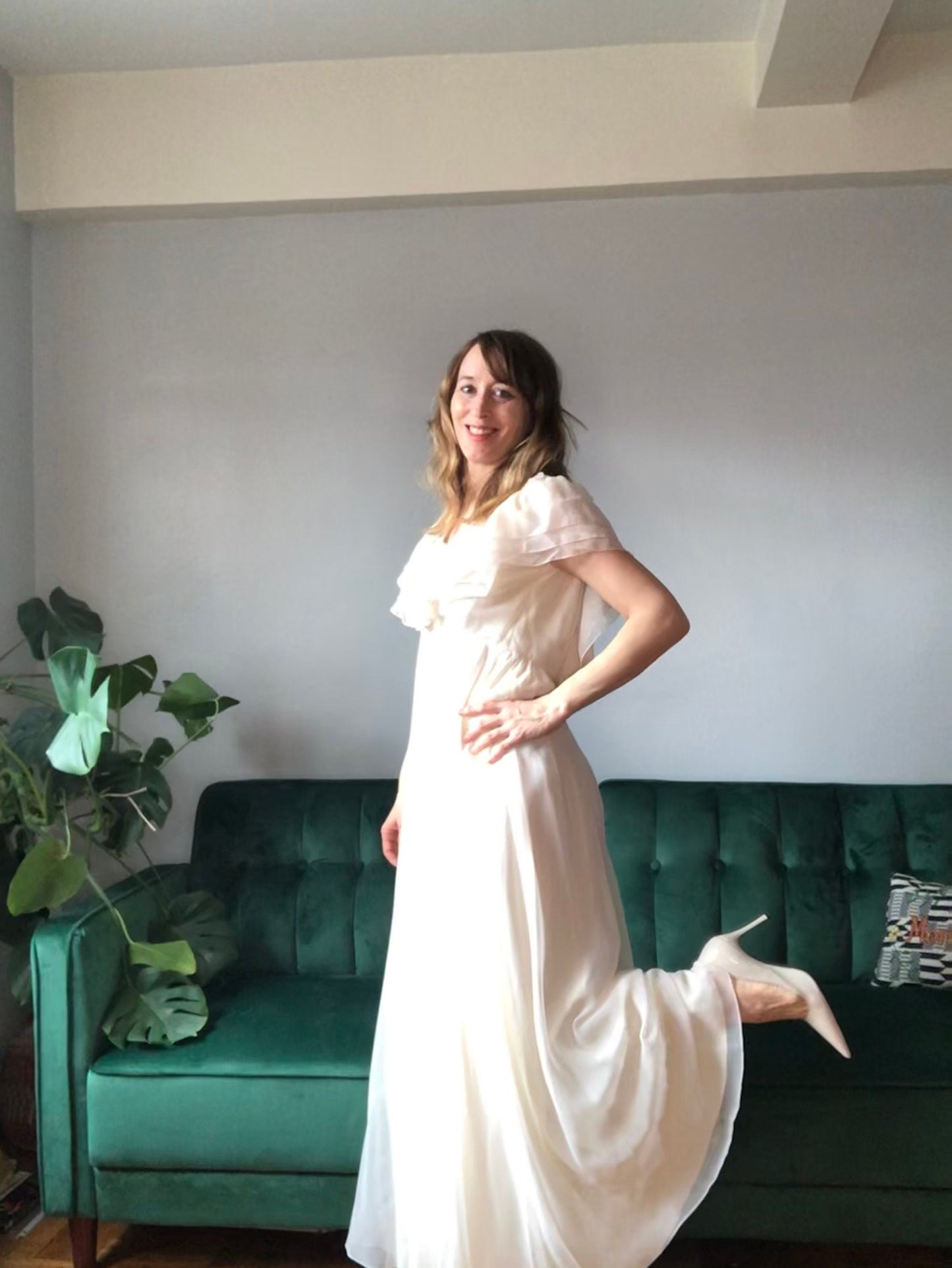 1960s Elegant Evening/Wedding Dress, Size XS – Kingdom of Brooklyn Vintage