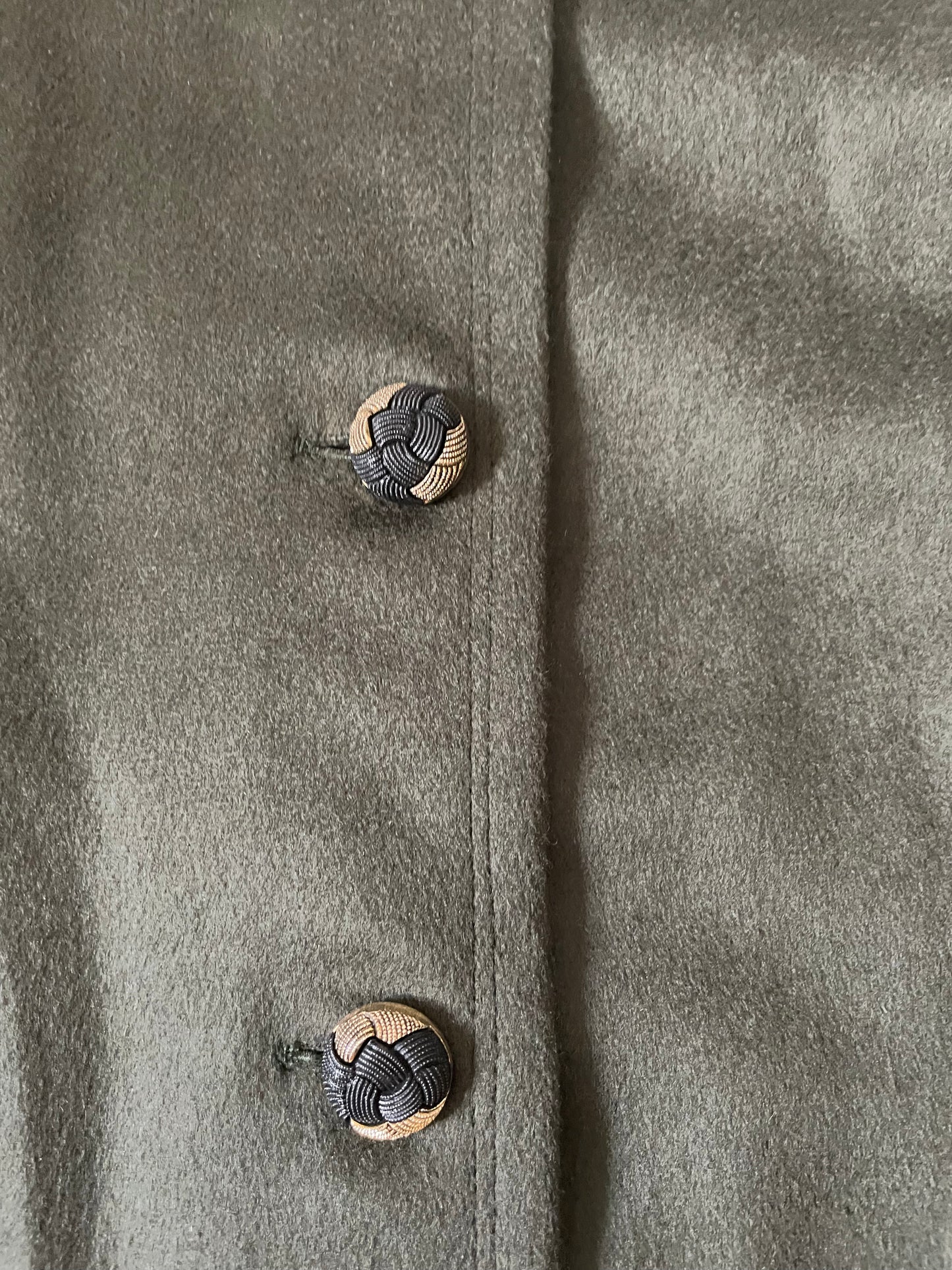 80s Custom Made Olive Suit, Size 10-12
