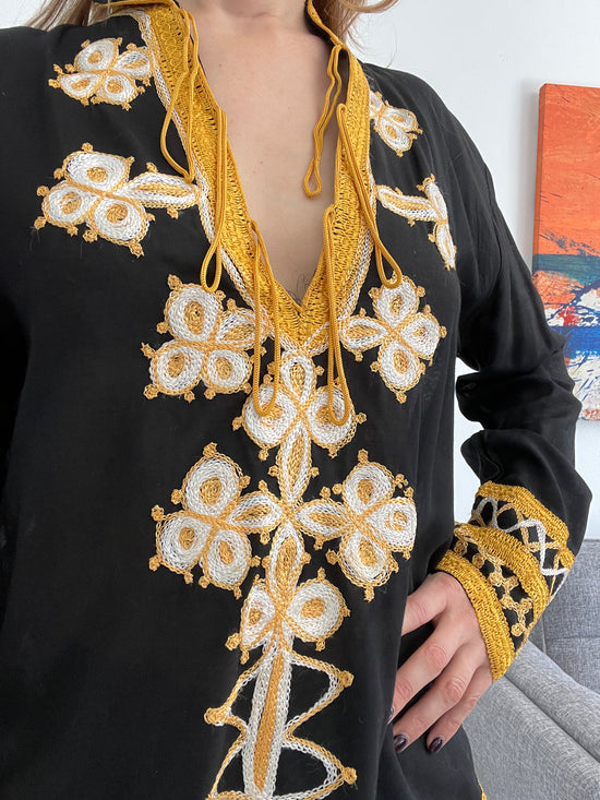 Moroccan tunic / beach cover up, Size S