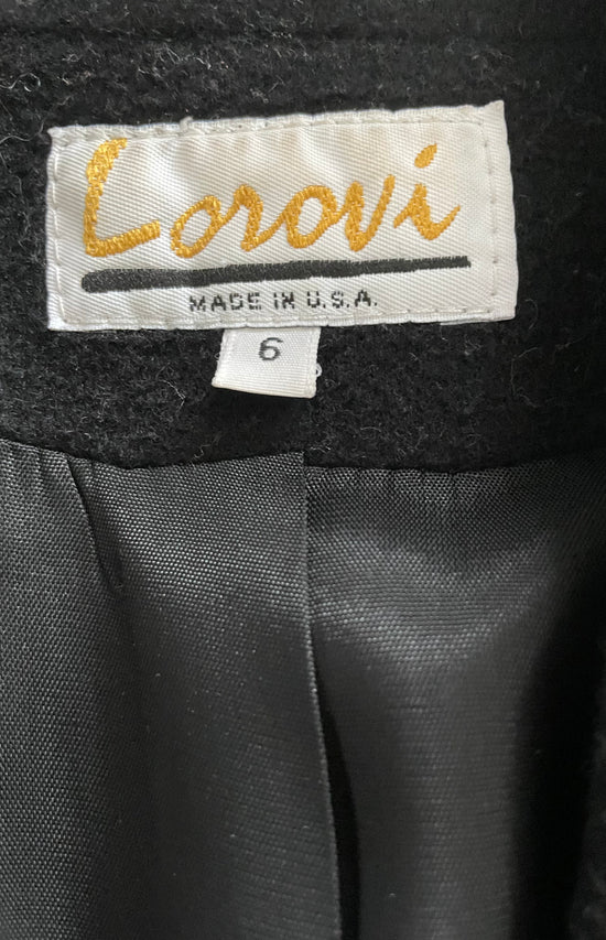 Lorovi Black Nautical Blazer, Size Medium