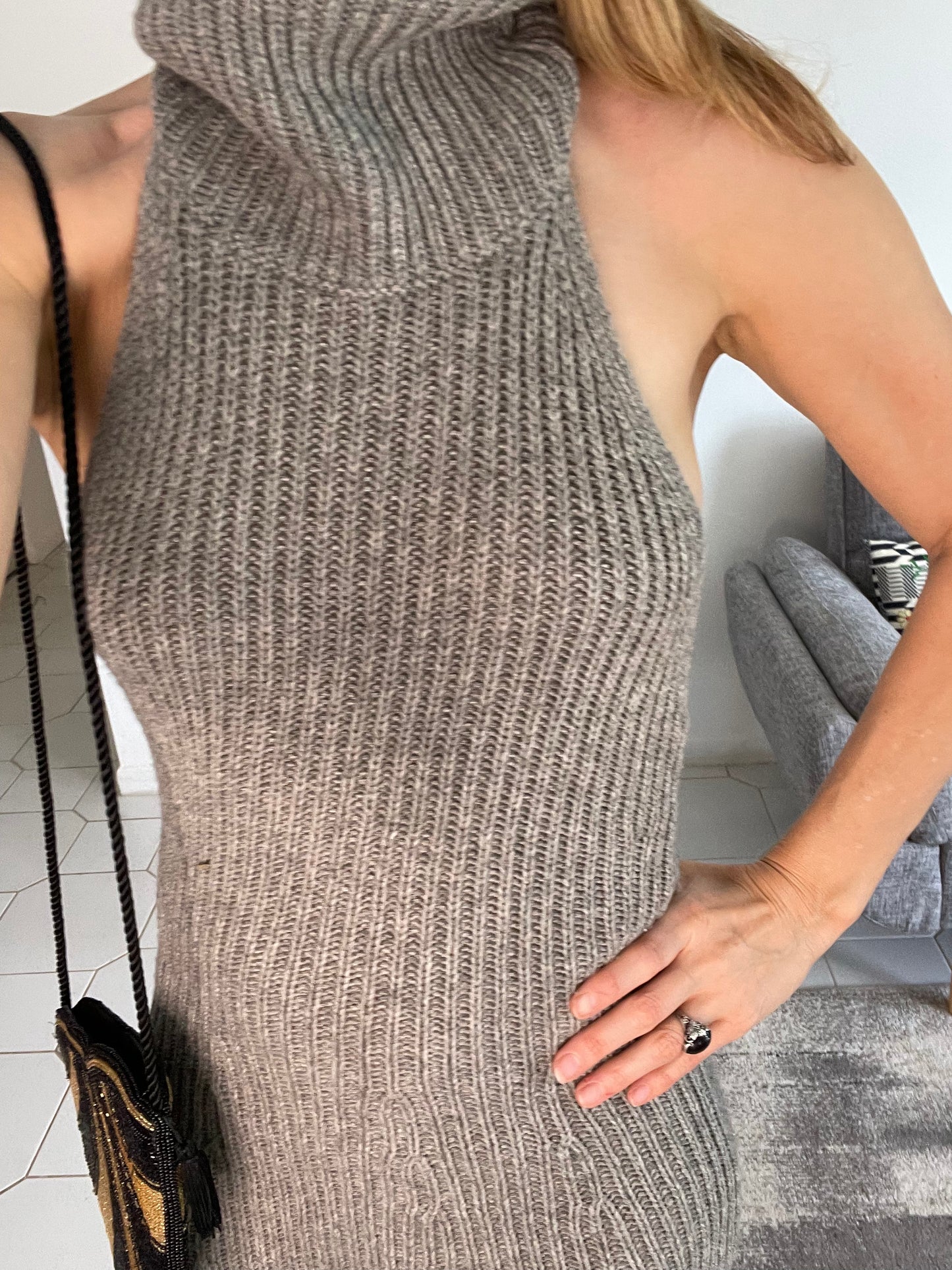 Grey Hilfiger Collection Body Con Dress, Size S