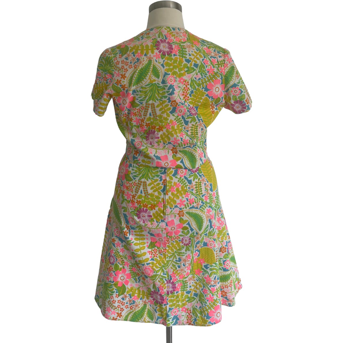 60s Mod Neon Skirt, Size Large, 10-12